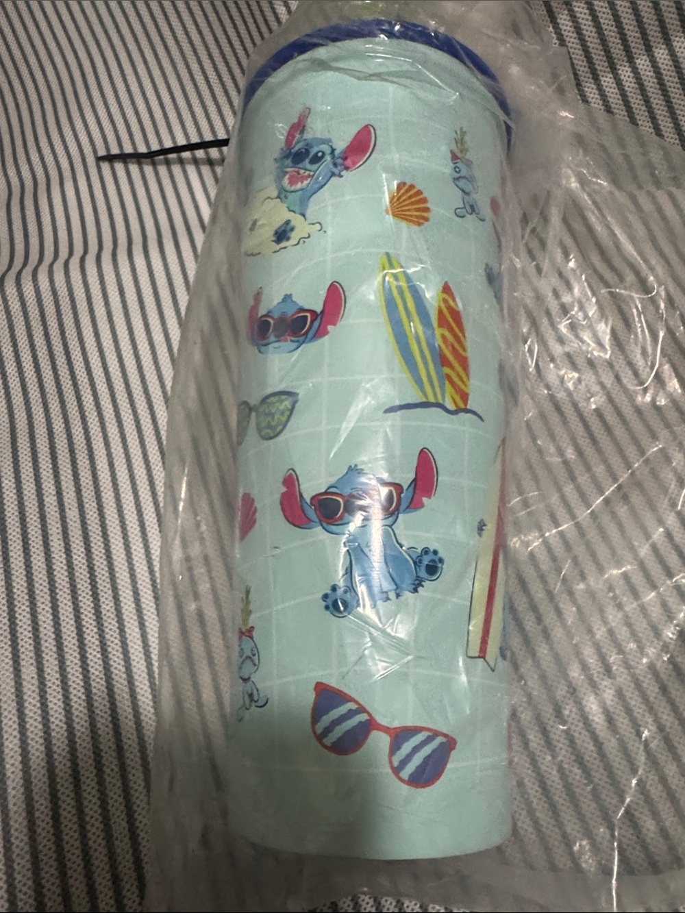 Mint Green adults Tumbler with Lilo & Stitch Print